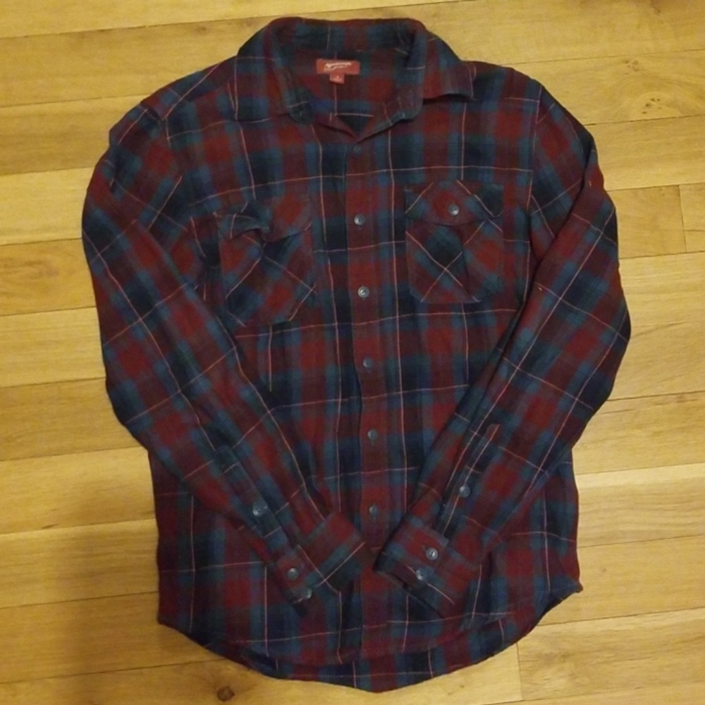 Button down plaid shirt